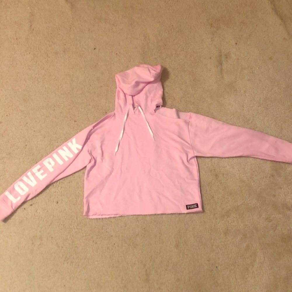 Cropped hoodie with shoulder cutouts